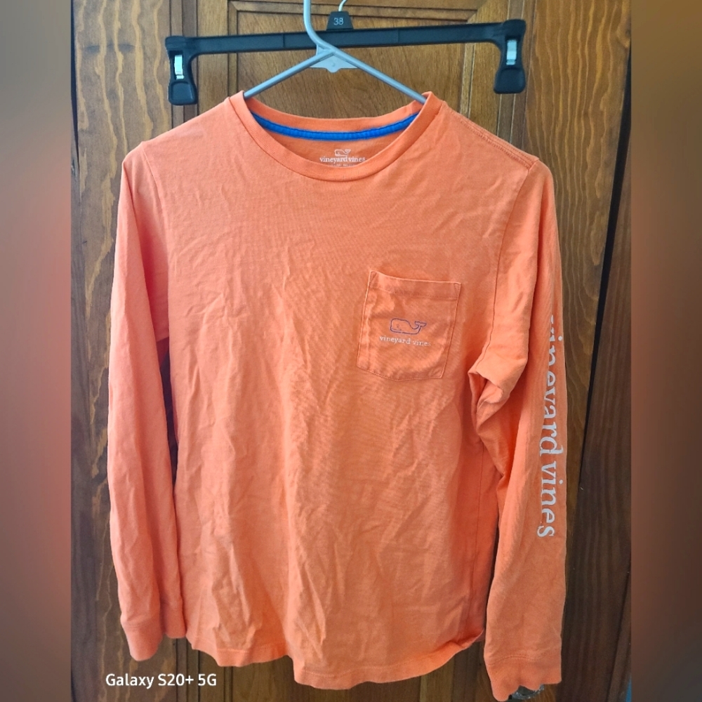 Vineyard Vines long sleeve tee Orange Boys large